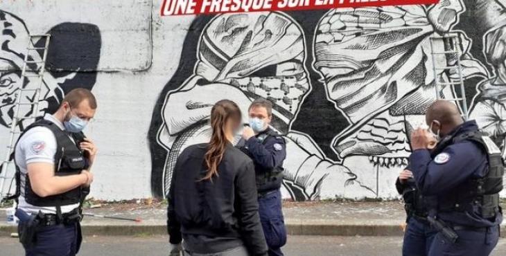 FRANCE: Quand le pays des libertés est selective: DES ARTISTES ARRÊTÉS POUR UNE FRESQUE SUR LA PALESTINE !